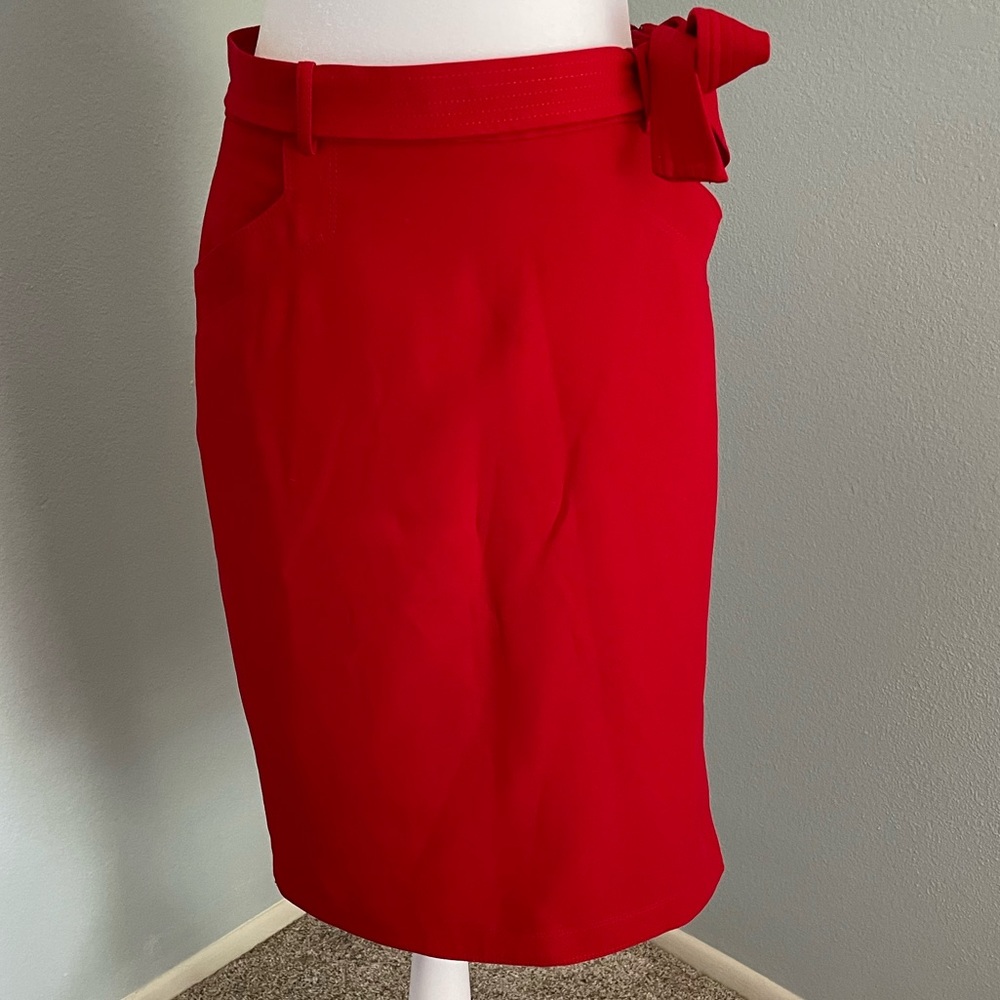 Banana Republic red work skirt size 10